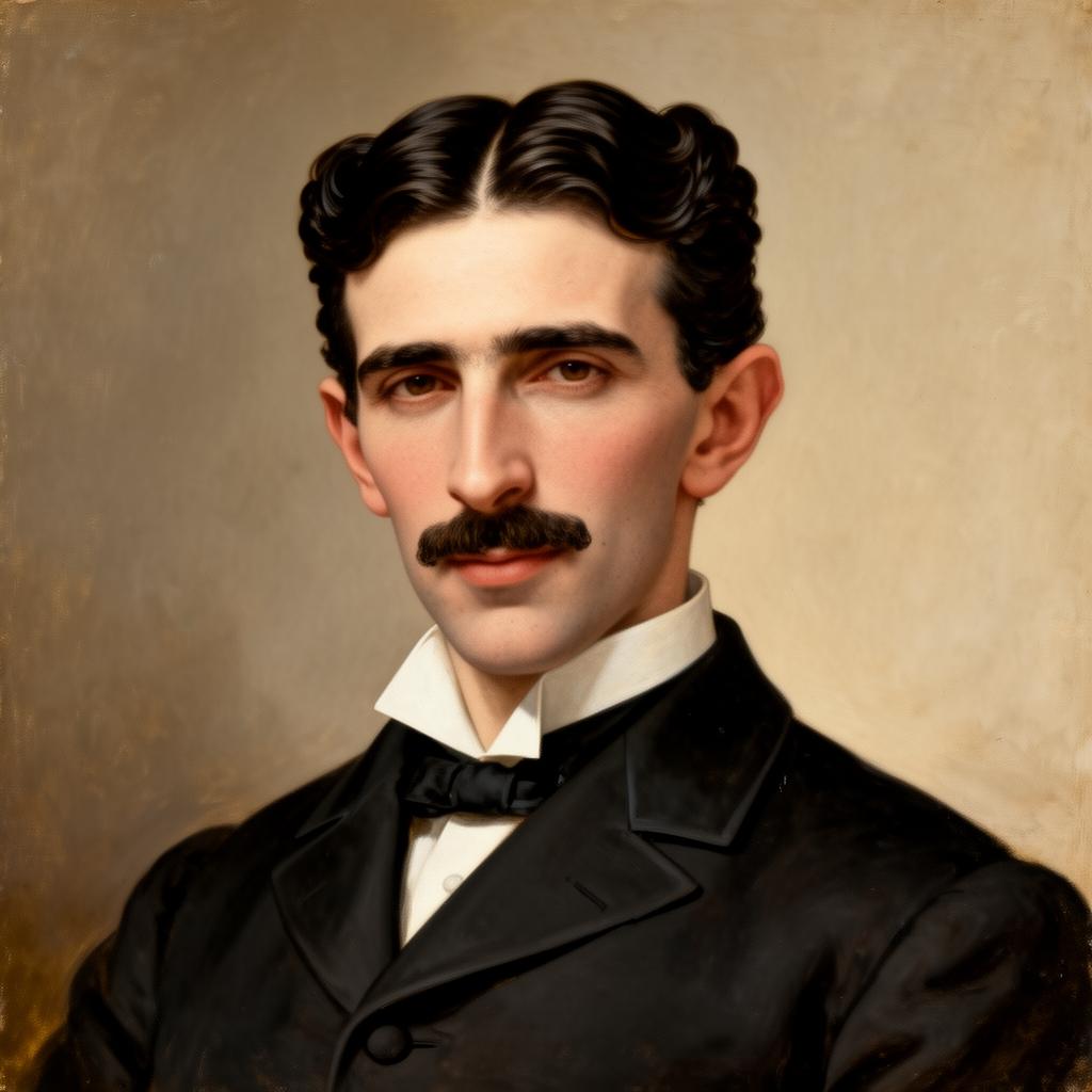 Portrait of Nikola Tesla